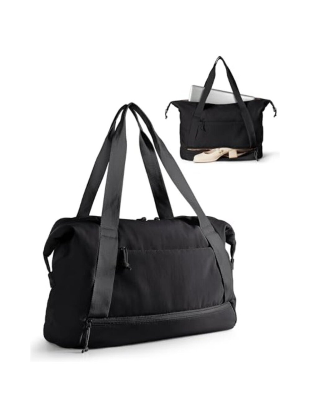 Smasrob Travel Duffle Bag with Shoe Compartment and Laptop Sleeve for Women